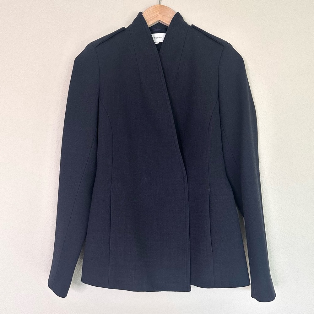 NEW Reiss Navy Blazer military style jacket